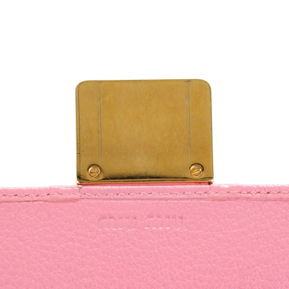 Miu Miu Goatskin Madras Flap Wallet Rosa 5 of 8