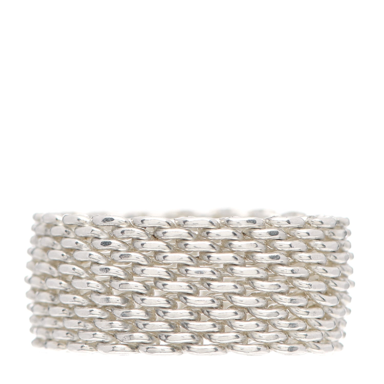 Tiffany Sterling Silver Somerset Mesh Ring 59 8.75 3 of 4
