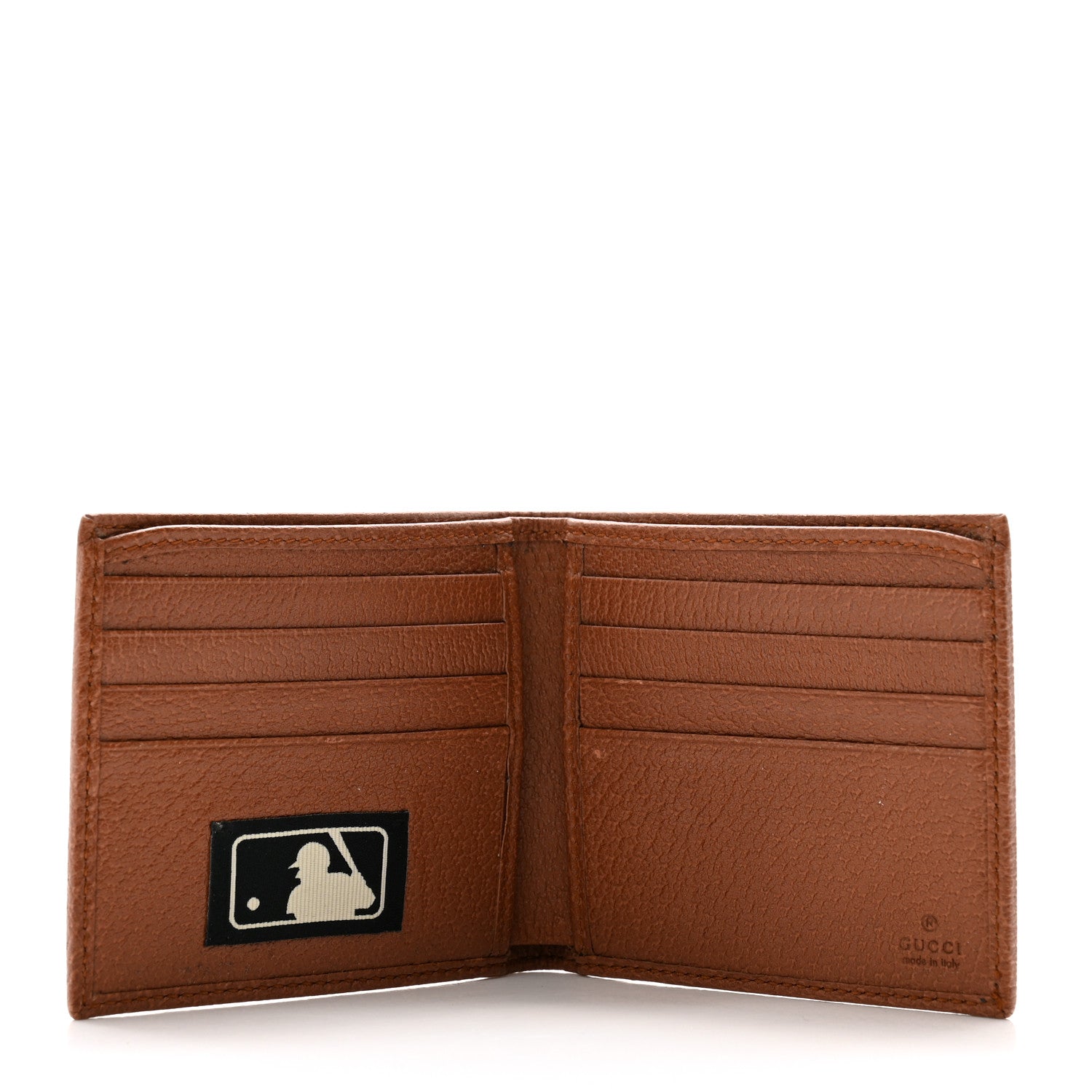 Gucci X MLB Monogram NY Yankees Bi-Fold Wallet Beige Ruggine Ivory 5 of 10