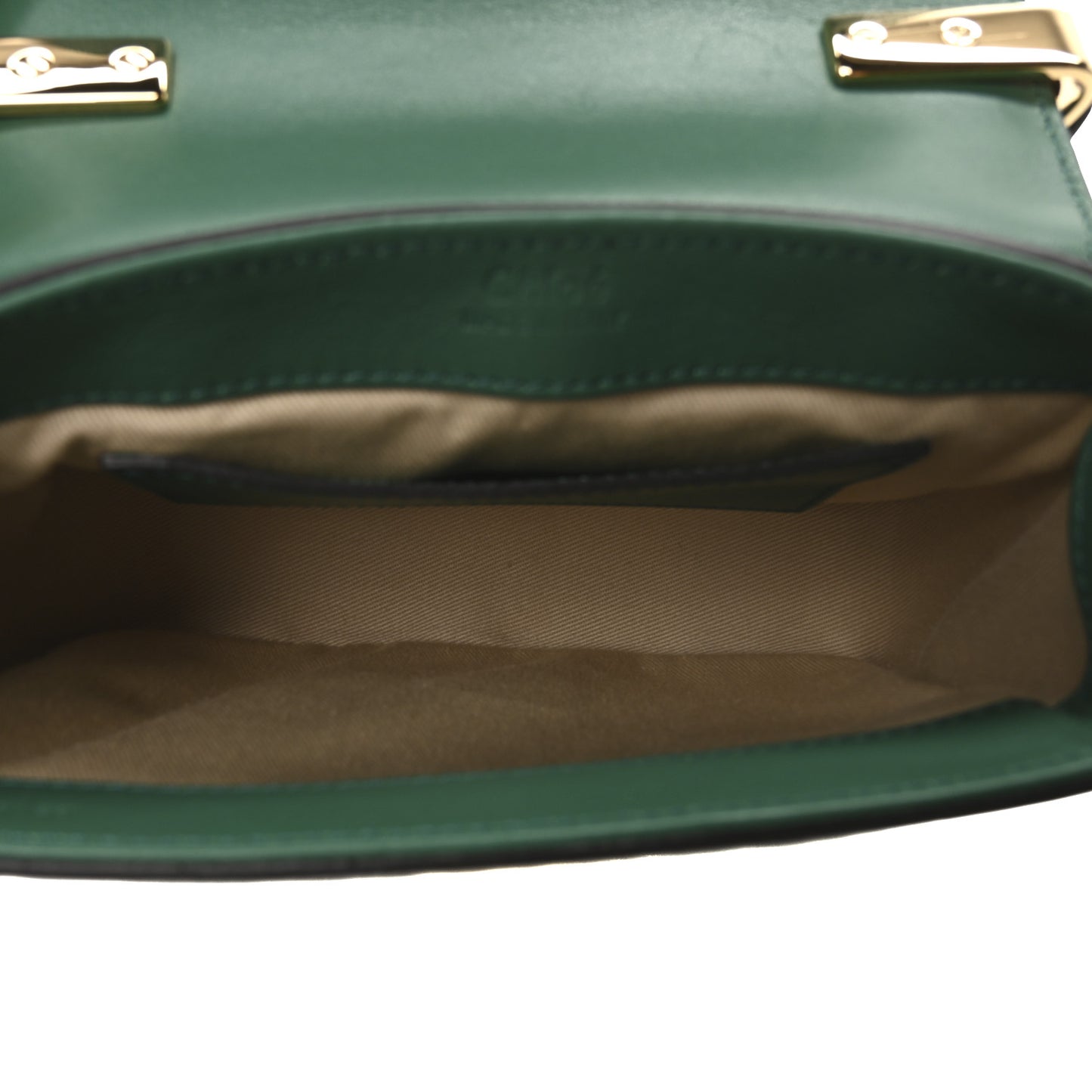 Calfskin Crocodile Embossed Mini C Double Carry Woodsy Green