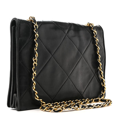 Chanel Lambskin Quilted Diamond CC Flap Black 3 of 16