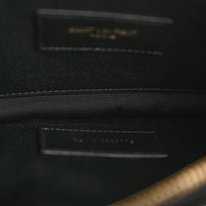 Saint Laurent Grain De Poudre Chevron Monogram Large Bill Pouch Black 5 of 11