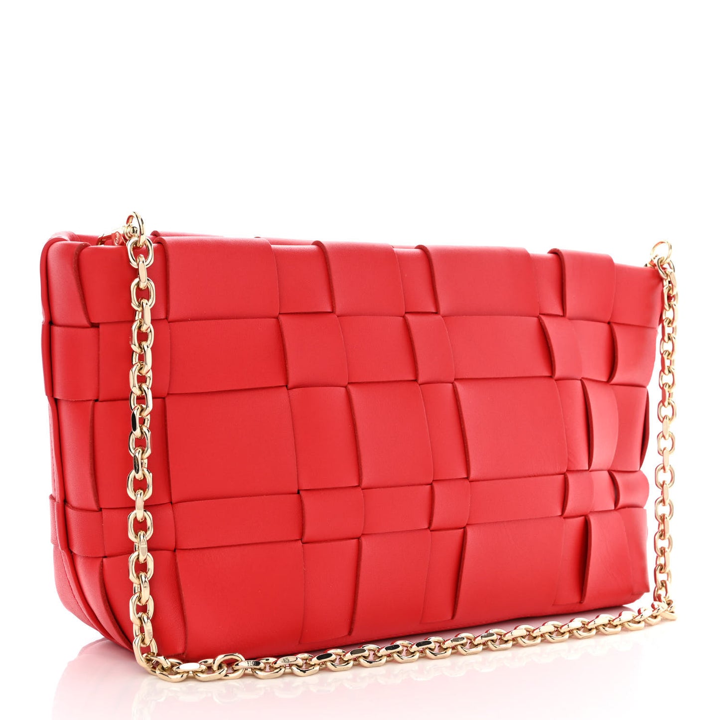 Calfskin Odita Lattice Pouch Red