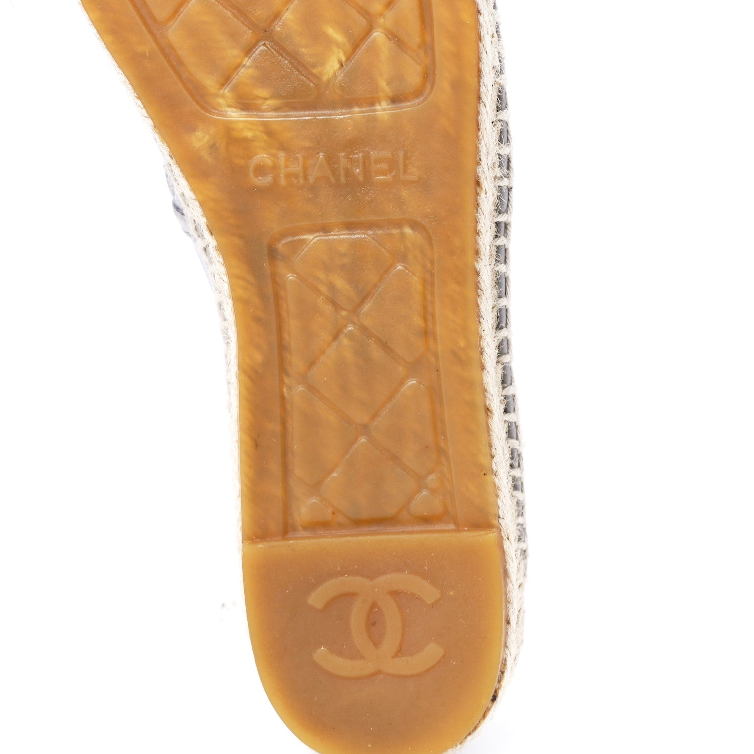 Chanel Mesh Grosgrain CC Espadrilles 38 Grey 6 of 7