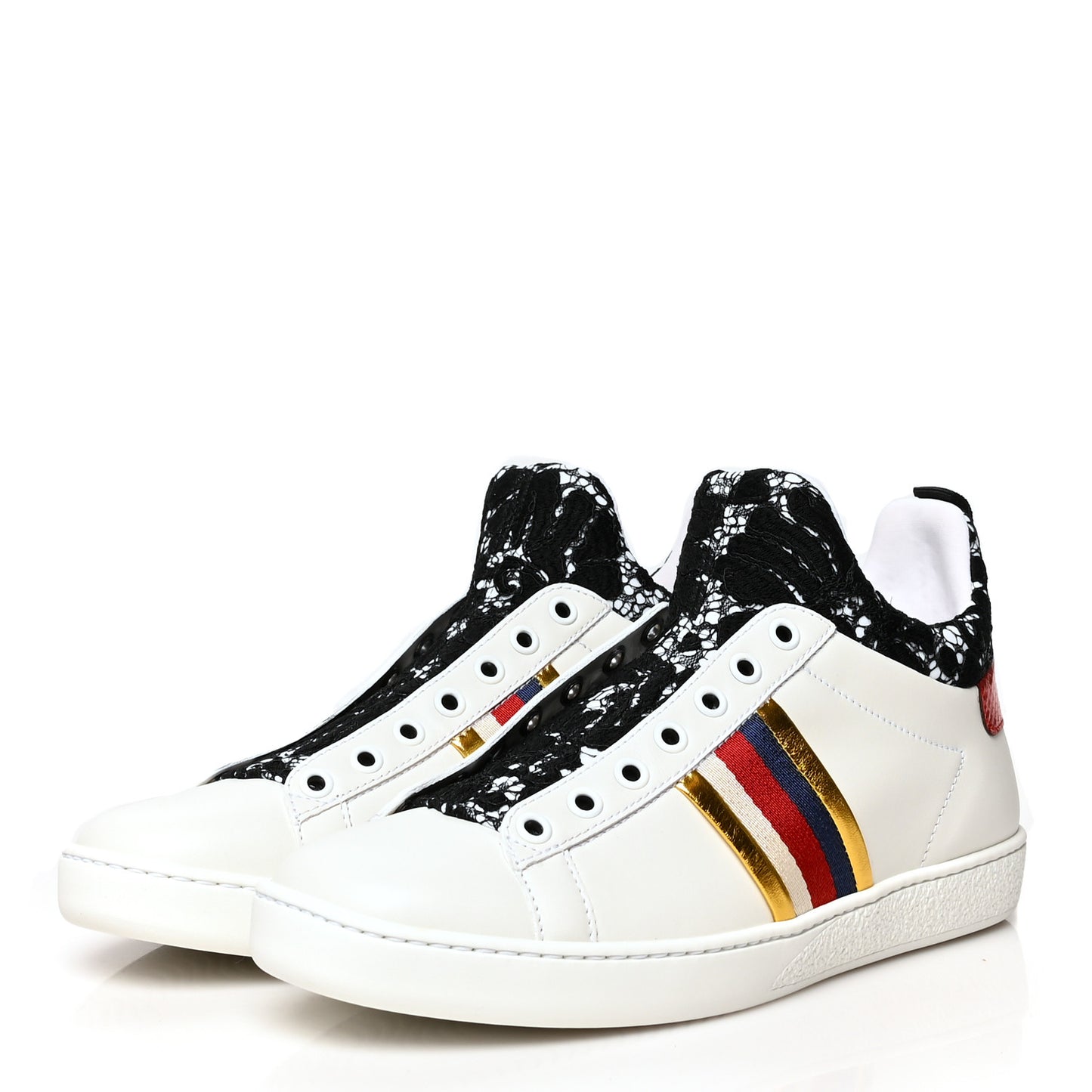 Calfskin Lace Ayers Sylvie Web Womens New Ace High Top Sneakers 36.5 White