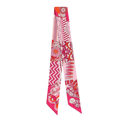 Hermes Silk De l'Ombrelle Aux Duels Twilly Fuchsia Rose Pale 2 of 4