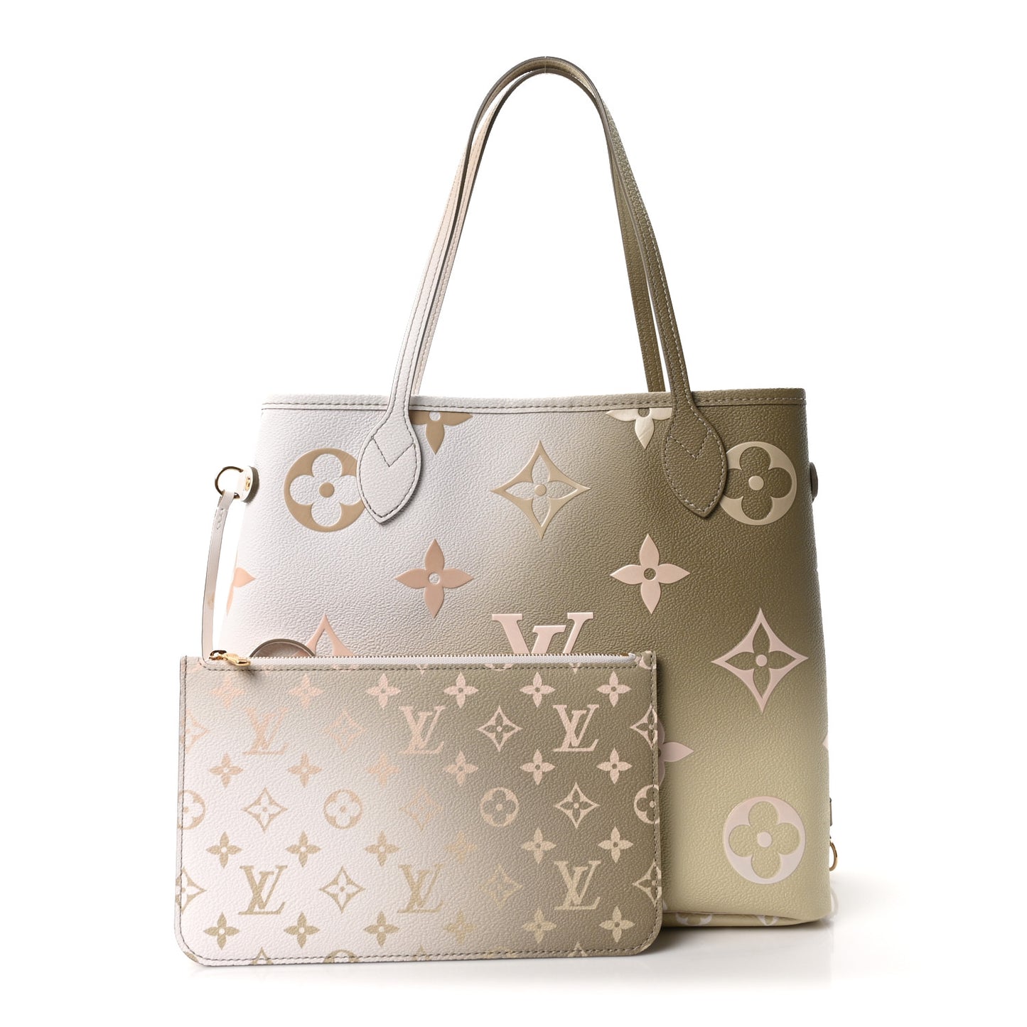 Monogram Giant Spring In The City Neverfull MM Sunset Kaki