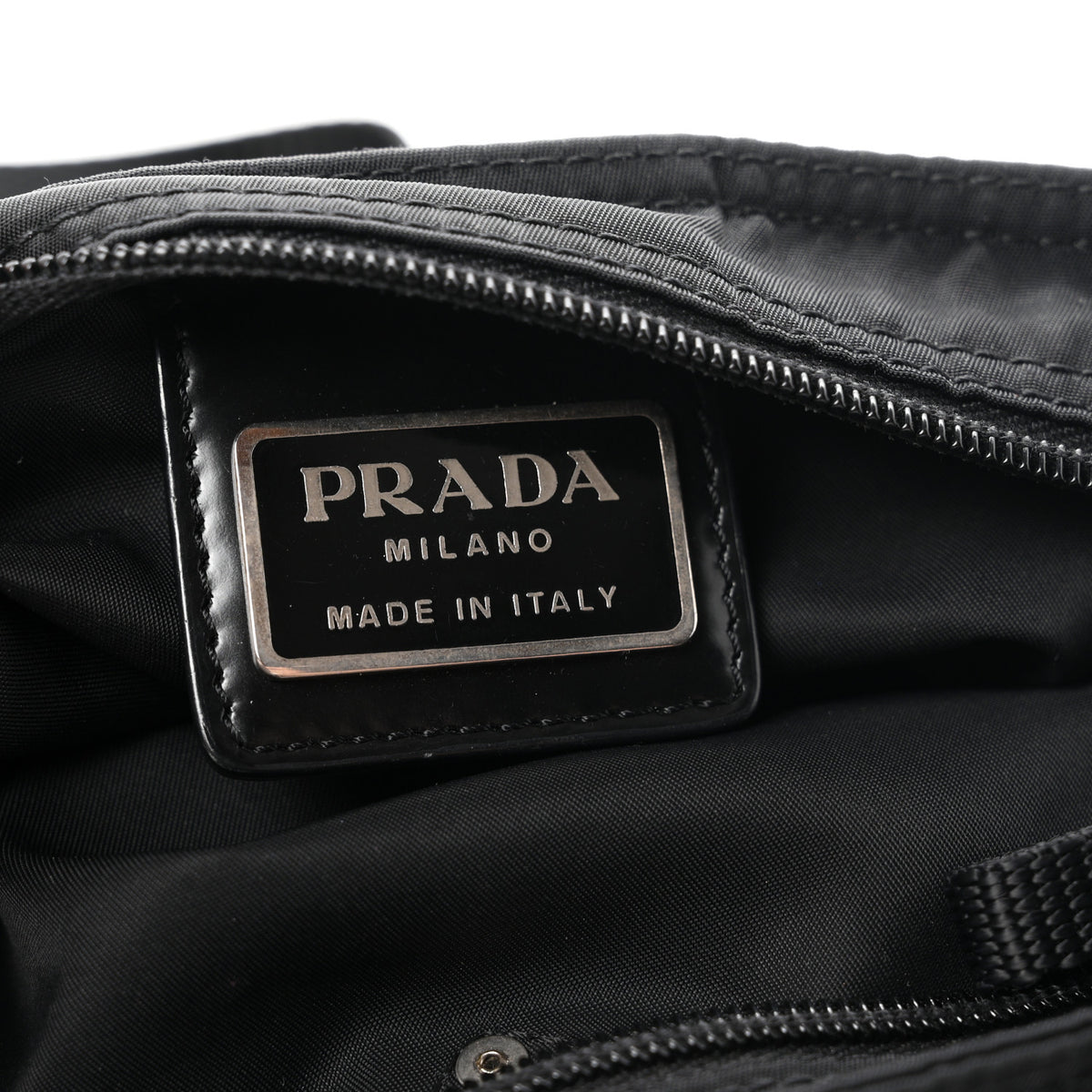 Nylon Vela Flat Messenger Bag Black
