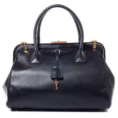 Prada Goatskin Cerniera Doctor Bag Black 1 of 10
