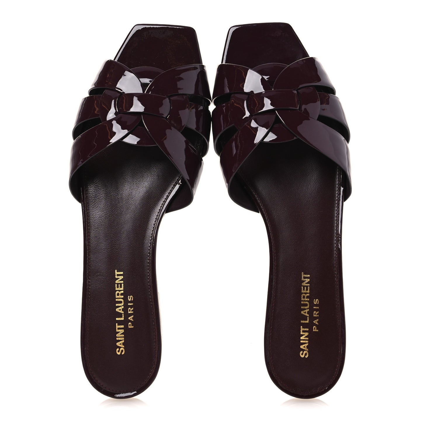 Vitello Vernice Tribute 05 Slide Sandals 38 Barolo
