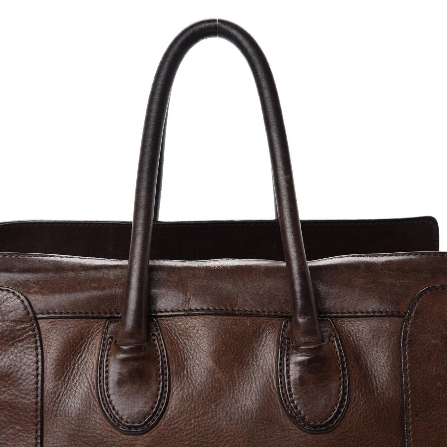 Pebbled Calfskin Mini Luggage Brown