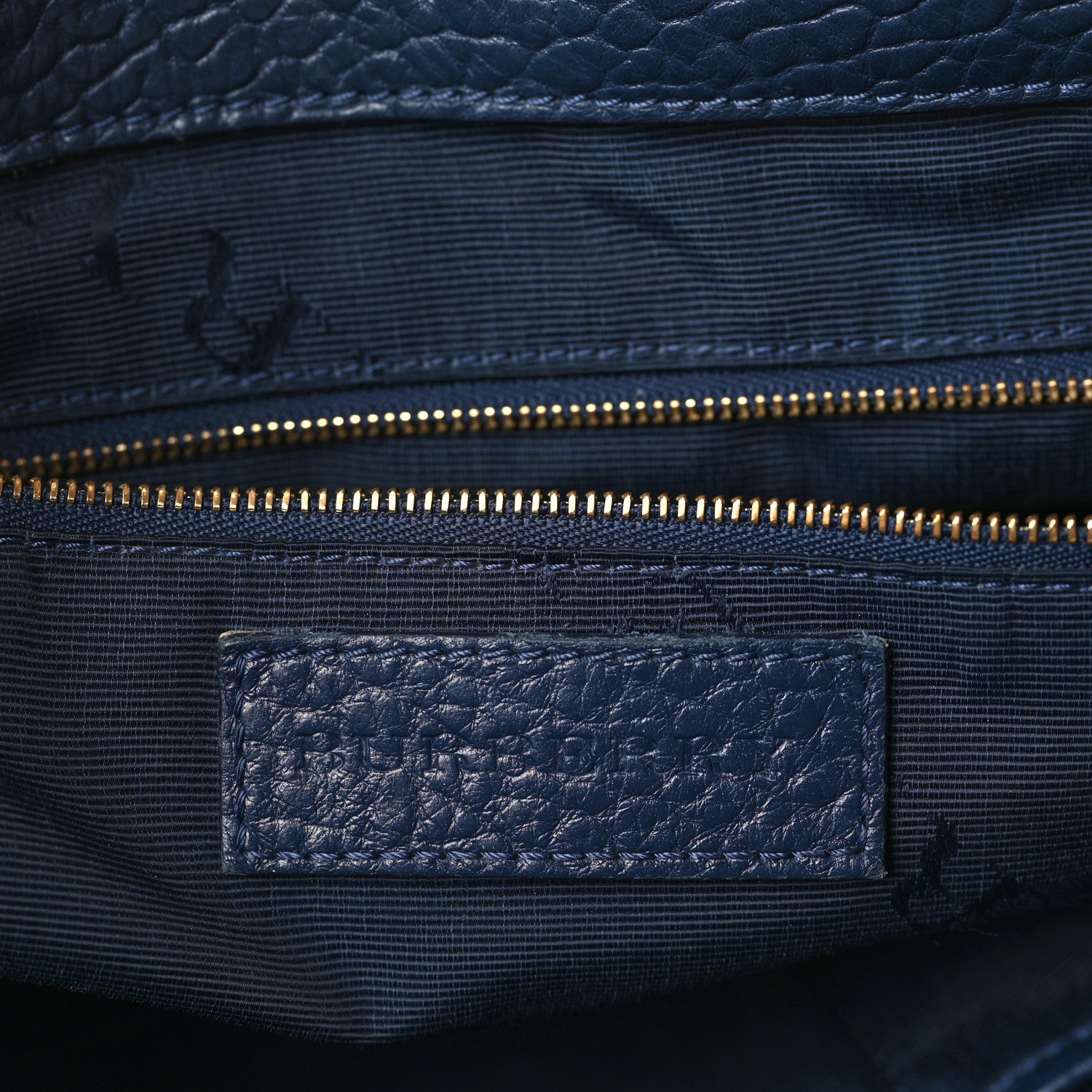 Burberry Heritage Grain Check Embossed Medium Dewsbury Tote Blue Carbon 6 of 10