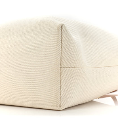 Celine Canvas Calfskin Logo Print Horizontal Cabas Natural Tan 7 of 13