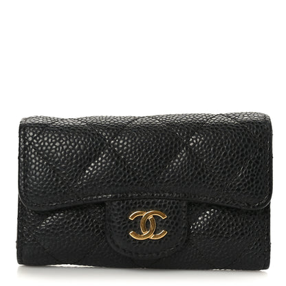 Chanel Caviar Quilted 6 Key Holder Black 1 of 9