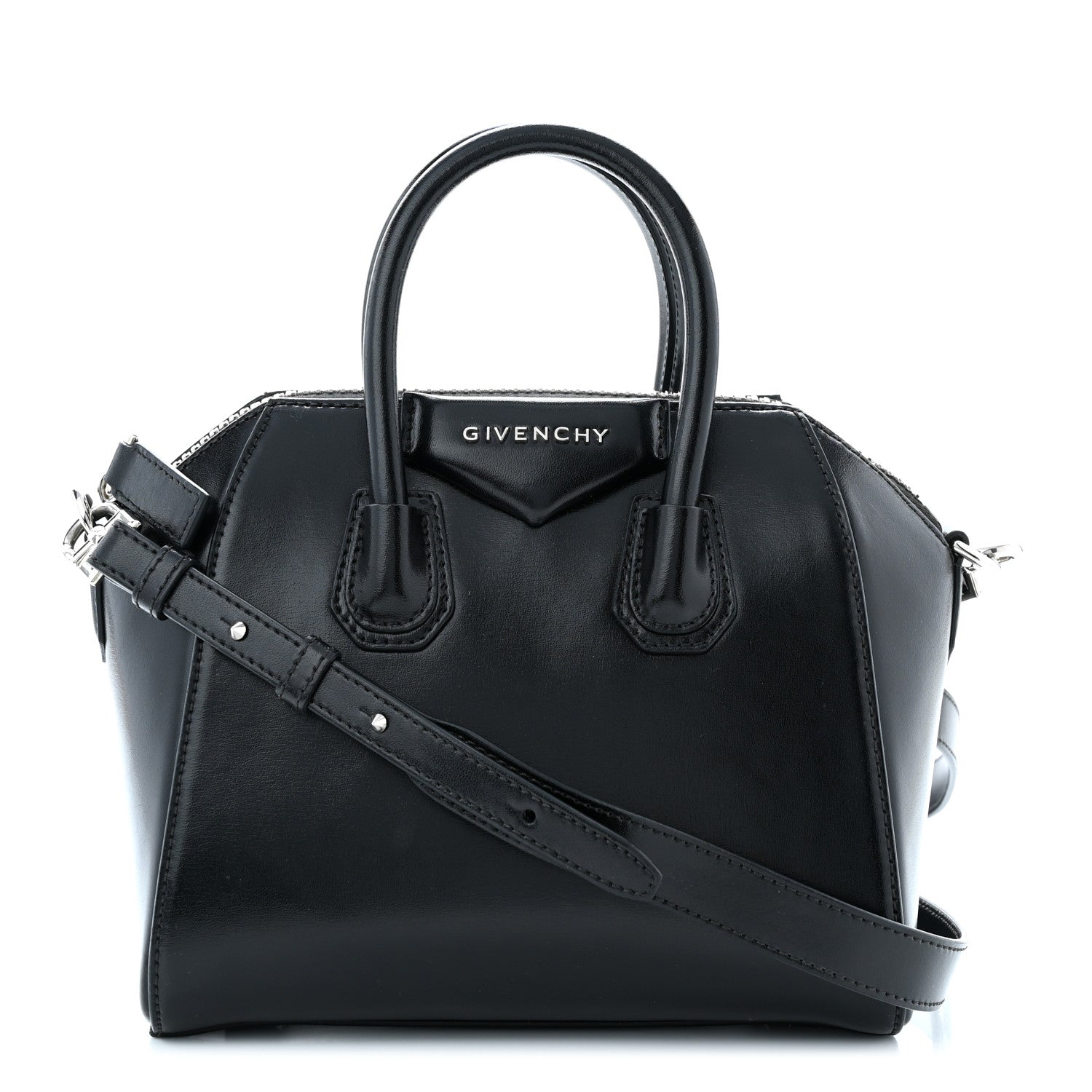 Givenchy Shiny Lord Calfskin Mini Antigona Black 1 of 10