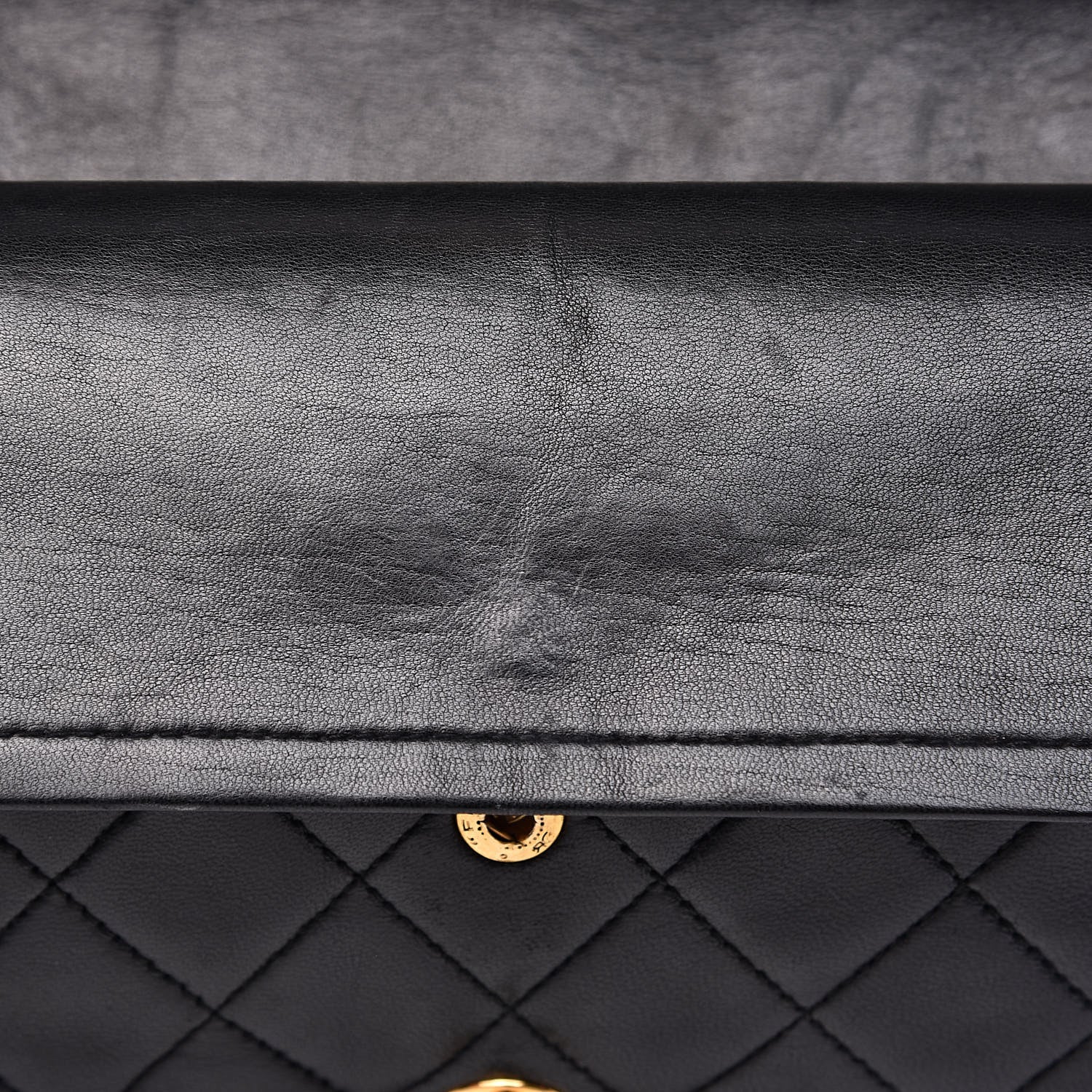 Chanel Lambskin Quilted Medium Double Flap Black 14 of 15