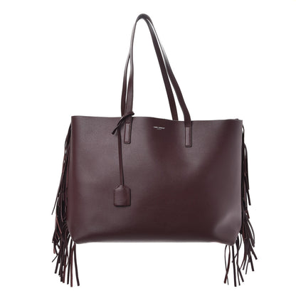 Saint Laurent Calfskin Large Fringe Shopping Tote Amaranto 1 of 9