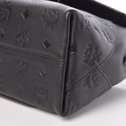 MCM Calfskin Ottomar Essential Flap Shoulder Bag Black 9 of 9