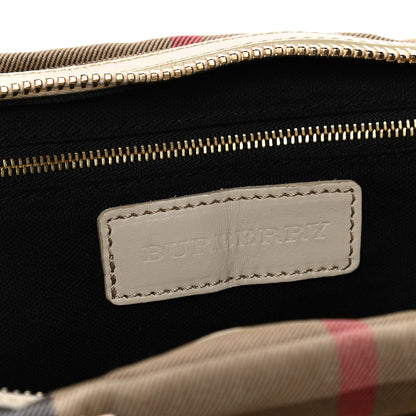 Burberry House Check Bridle Calfskin Small Orchard Bowling Bag White 9 of 13