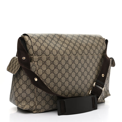 Gucci GG Plus Monogram Messenger Diaper Bag Dark Brown 4 of 16