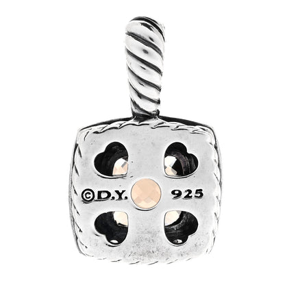 David Yurman Sterling Silver Diamond Smoky Quartz 7mm Petite Albion Pendant 3 of 4