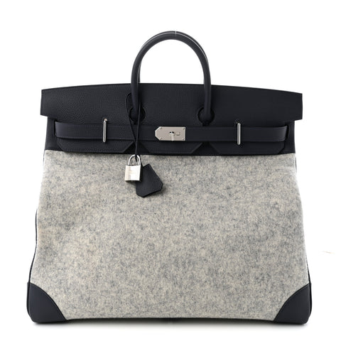 Togo Todoo Feutre HAC Birkin 50 Gris Clair Bleu Nuit