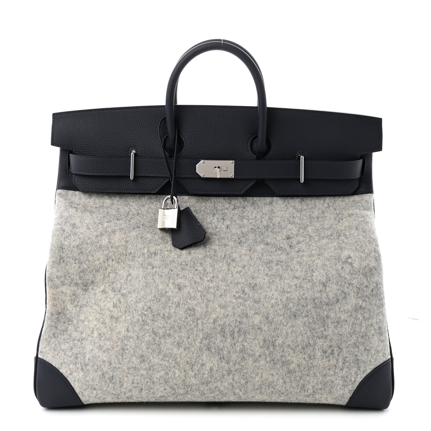 Togo Todoo Feutre HAC Birkin 50 Gris Clair Bleu Nuit