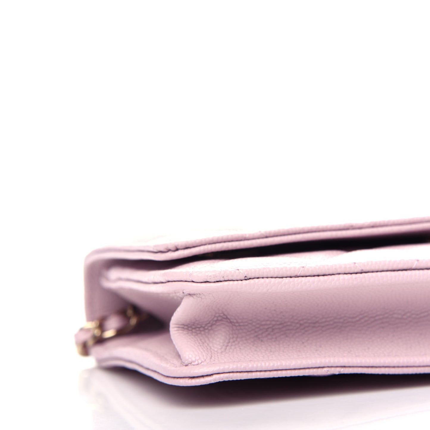 Caviar Quilted Wallet On Chain WOC Light Pink