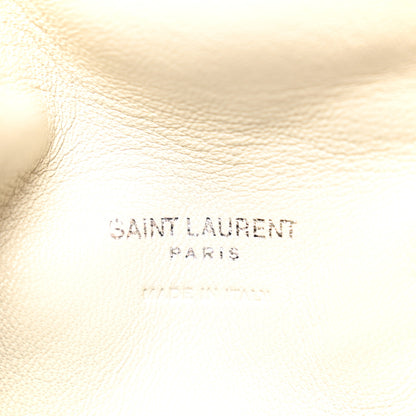 Saint Laurent Lambskin Monogram Loulou Puffer Pouch Clutch Crema Soft 6 of 8
