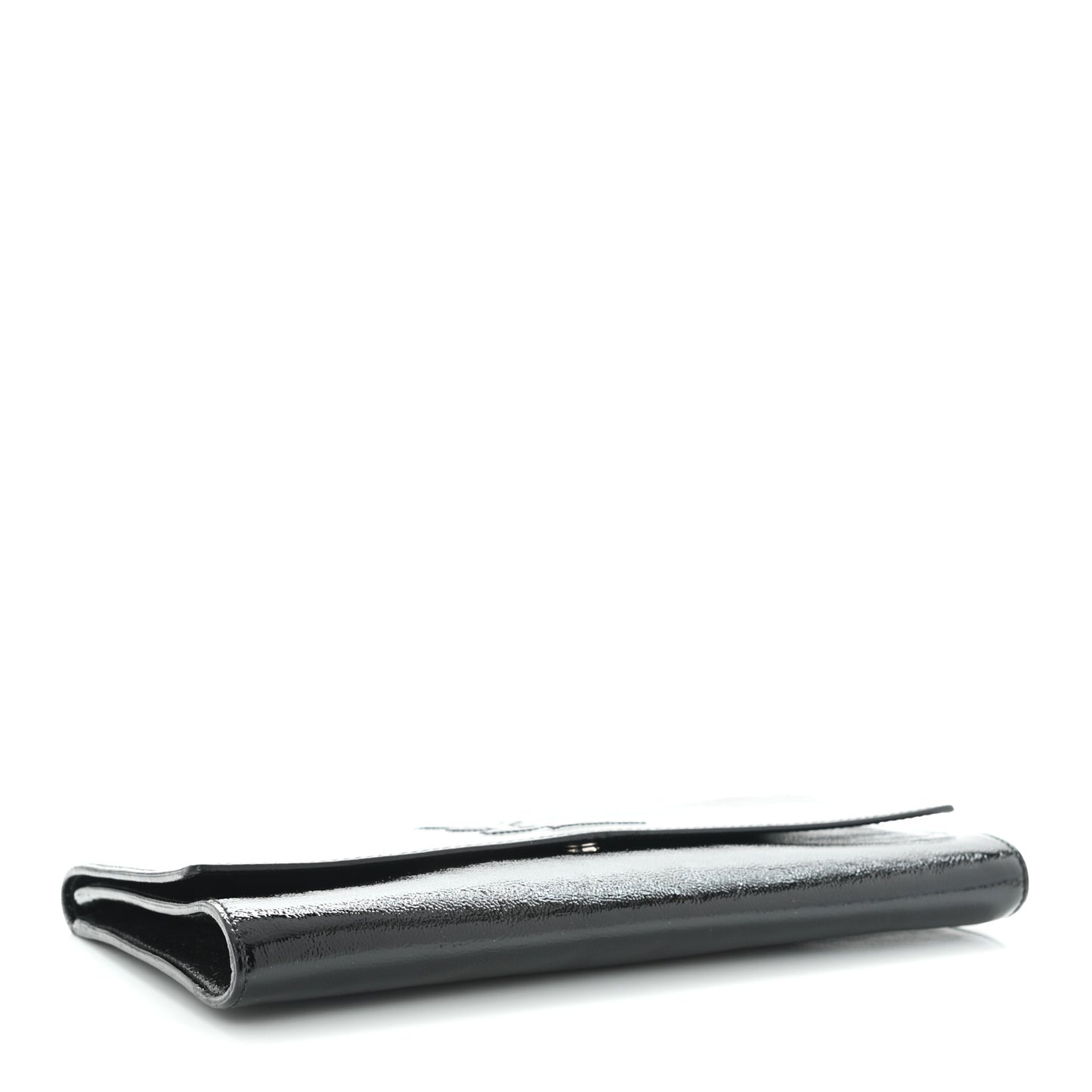 Textured Patent Monogram Belle De Jour Clutch Black