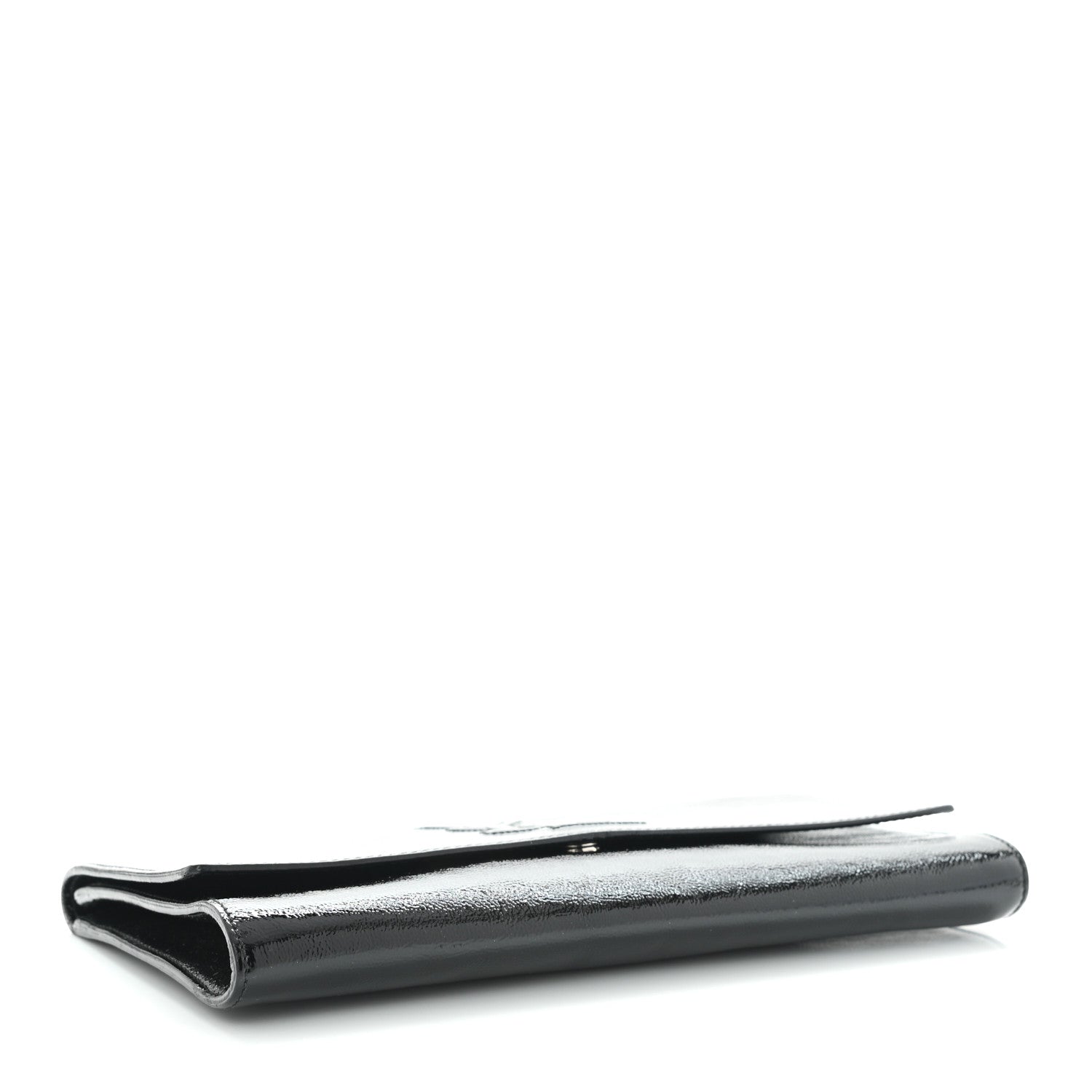 Saint Laurent Textured Patent Monogram Belle De Jour Clutch Black 4 of 8
