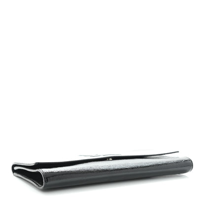 Saint Laurent Textured Patent Monogram Belle De Jour Clutch Black 4 of 8