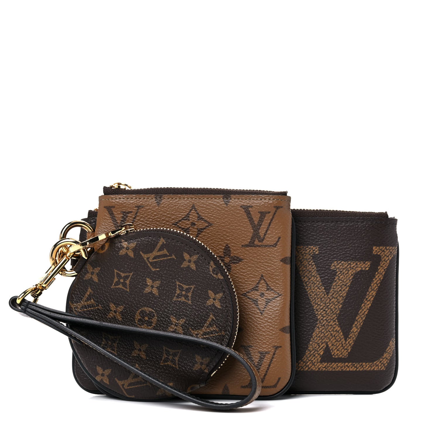 Reverse Monogram Giant Trio Pouch