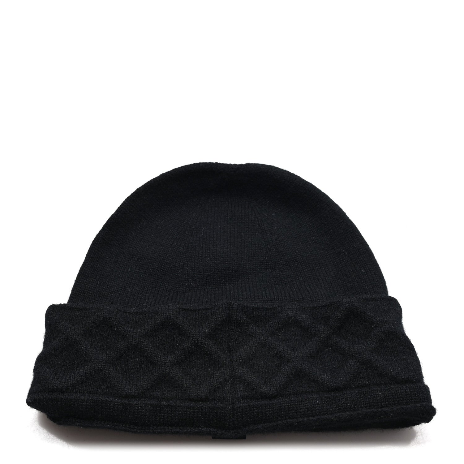 Chanel Cashmere CC Beanie Hat Black 3 of 5
