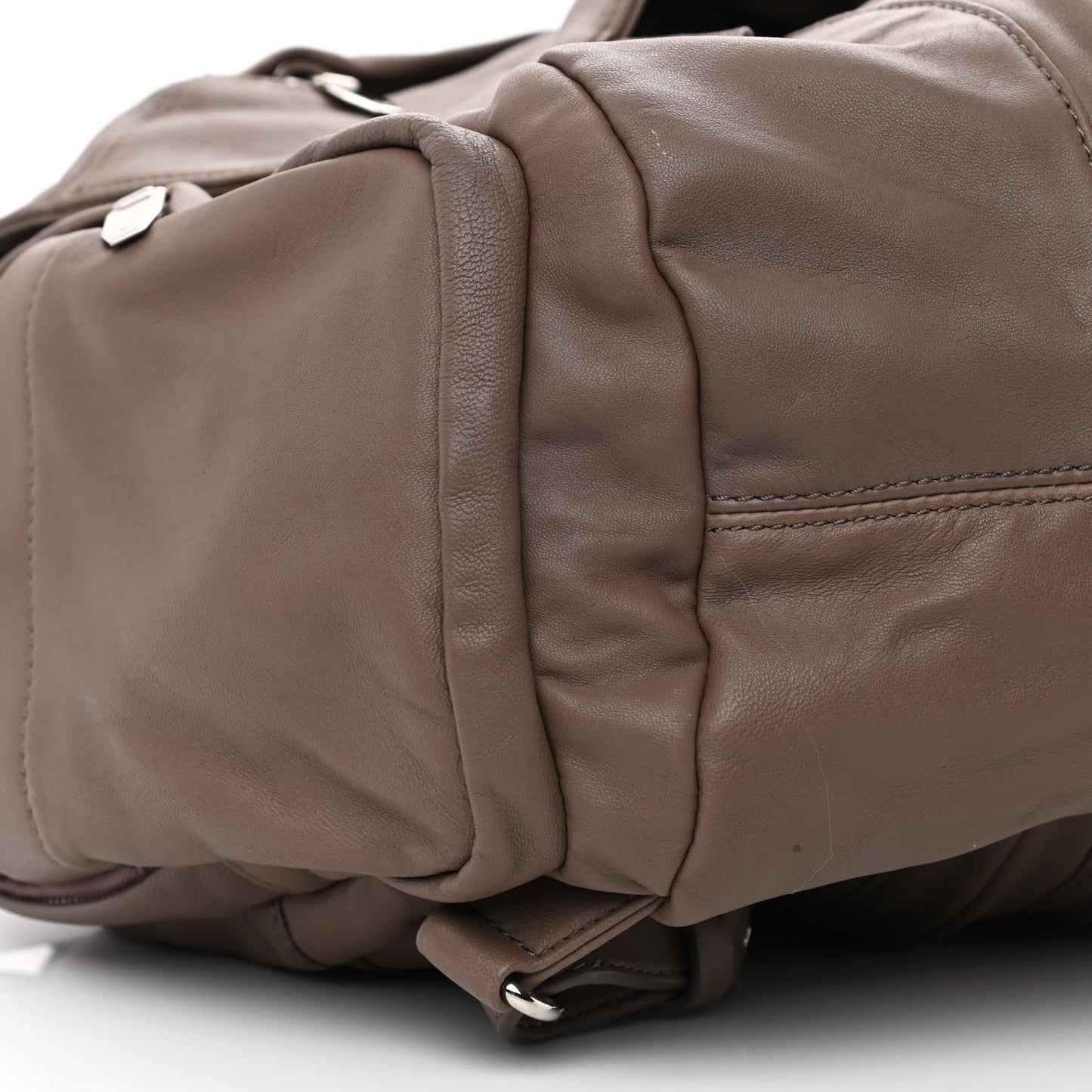 Lambskin Marti Backpack Latte Rhodium Hardware