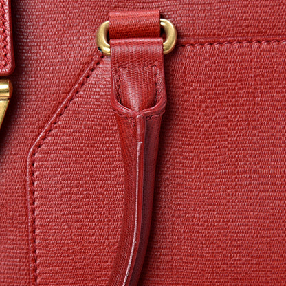 Saint Laurent Textured Calfskin Medium Cabas ChYc Red 17 of 17