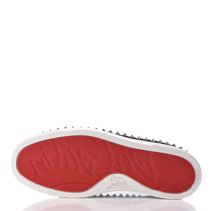 Christian Louboutin Glitter Tennis Spikes Womens Pik Boat Sneakers 37.5 Black 7 of 7