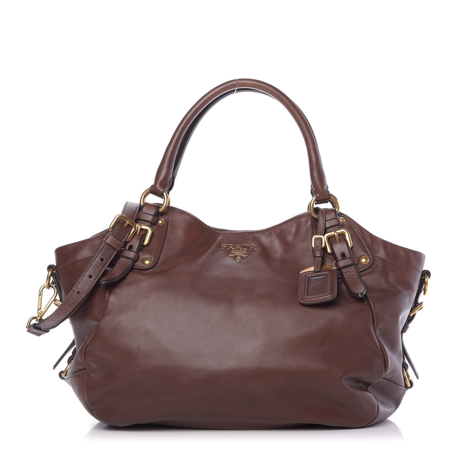 Prada Soft Calfskin Shopping Tote Nocciolo 1 of 10