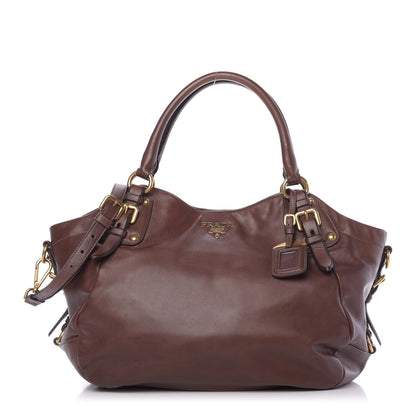 Prada Soft Calfskin Shopping Tote Nocciolo 1 of 10