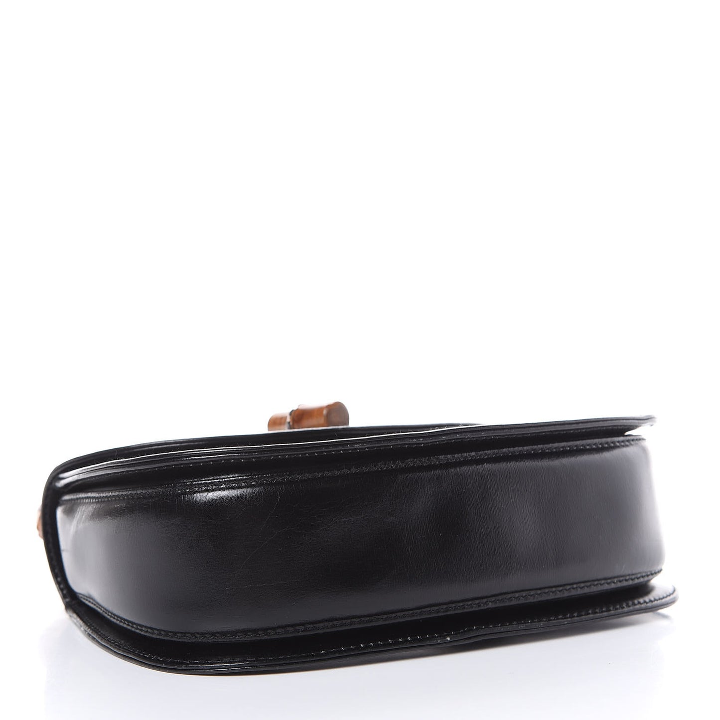 Calfskin Bamboo Top Handle Bag Black