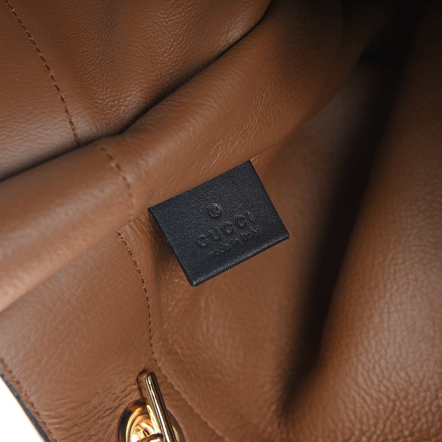 Suede Patent Large Rajah Chain Tote Nocciola Black