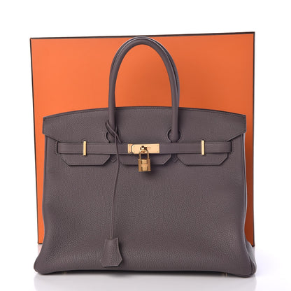 Hermes Togo Birkin 35 Etain 8 of 8