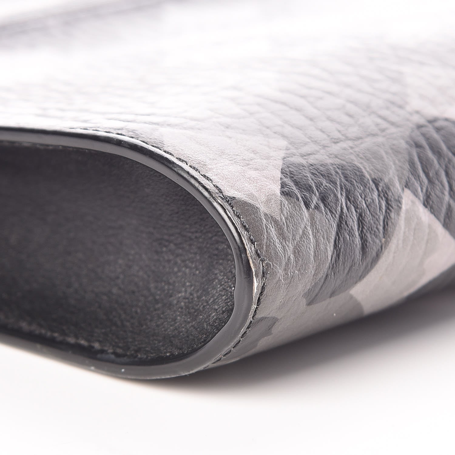 MCM Visetos Munich Lion Camo Print Zip Pouch Grey 9 of 10