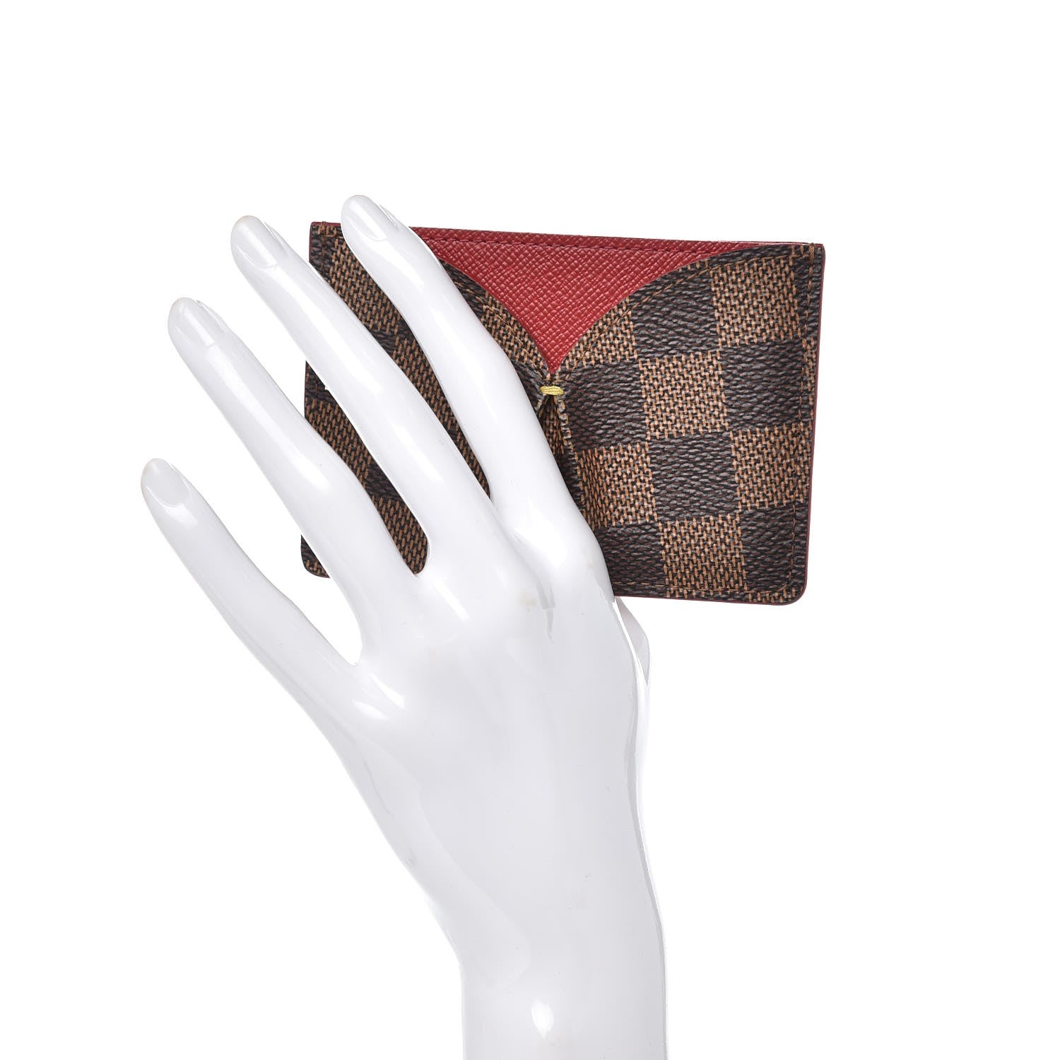 Louis Vuitton Damier Ebene Caissa Card Holder Cherry 2 of 6