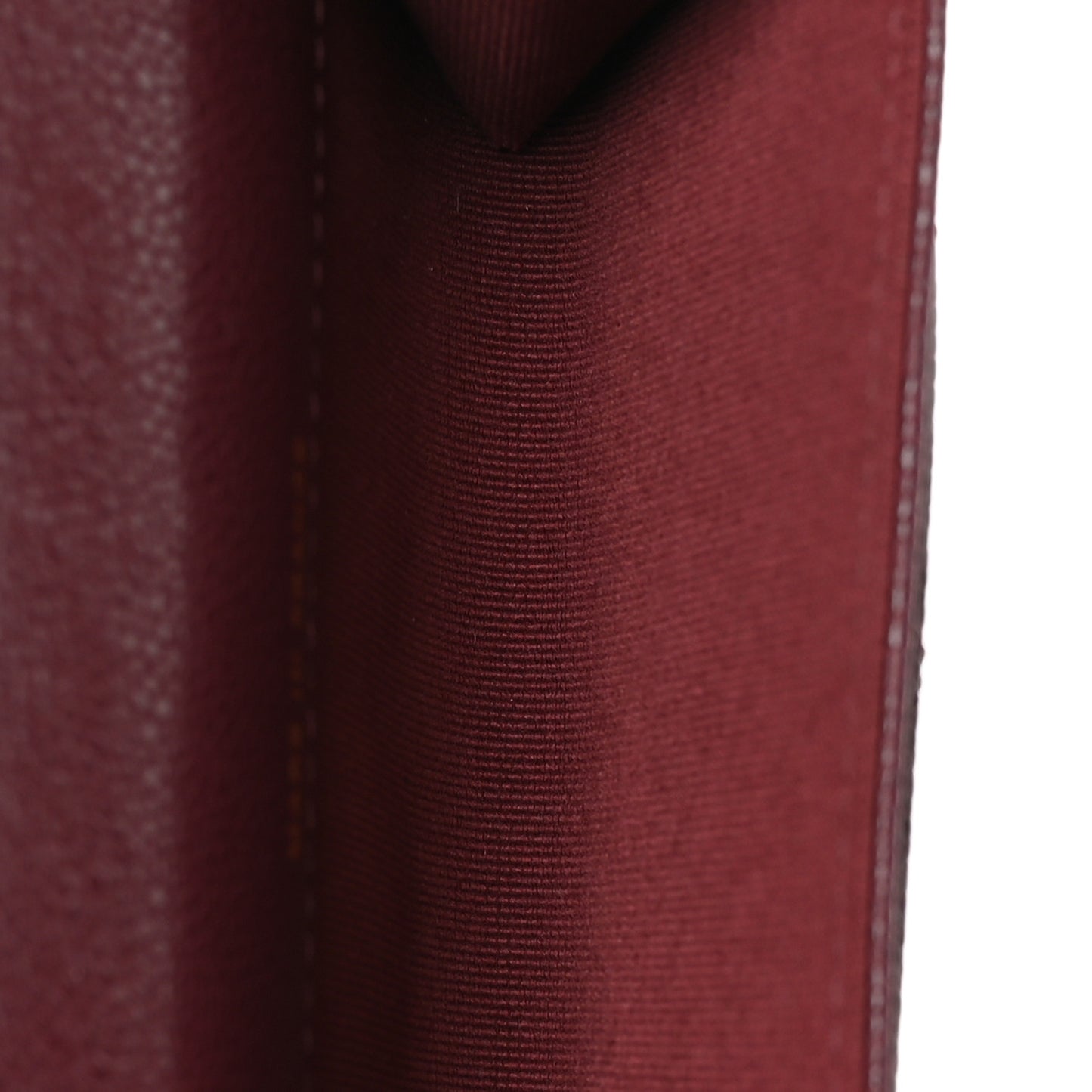 Caviar Flat Chevron Quilted Flap Card Holder Burgundy