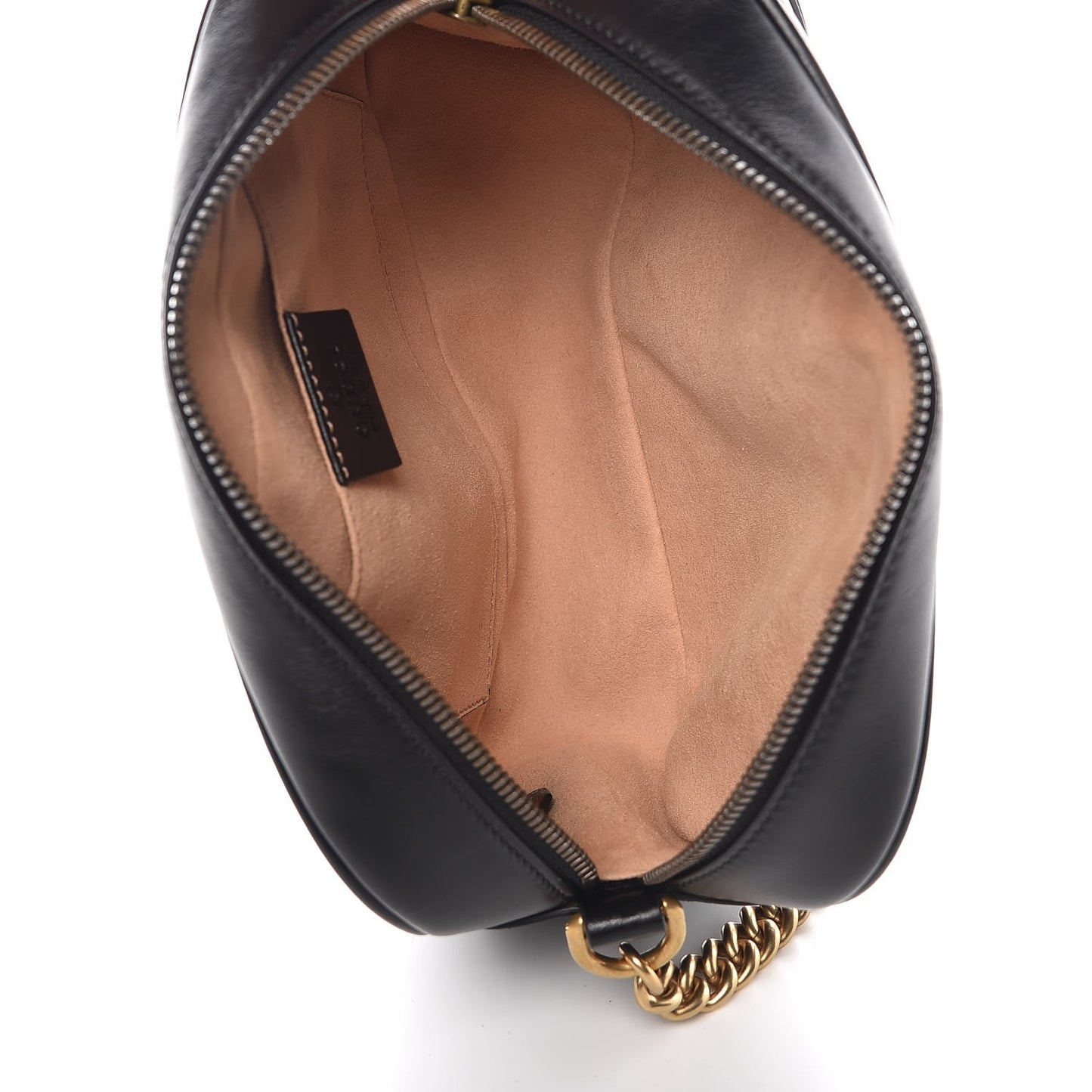 Calfskin Matelasse Small GG Marmont Chain Shoulder Bag Black