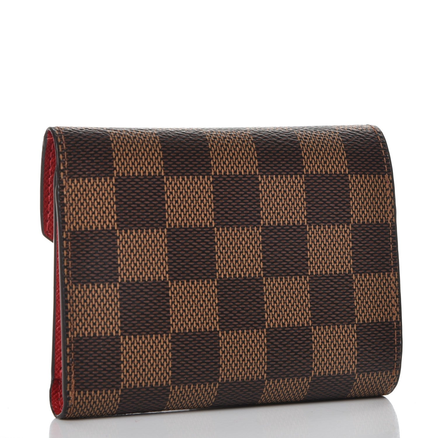 Louis Vuitton Damier Ebene Victorine Wallet Red 3 of 8