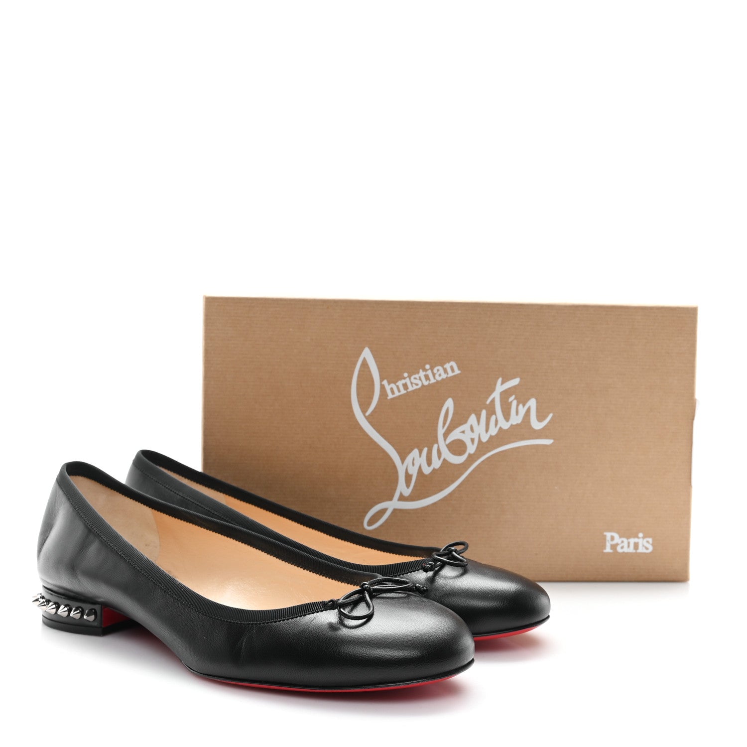 Christian Louboutin Shiny Nappa La Massine Flats 40.5 Black 9 of 9