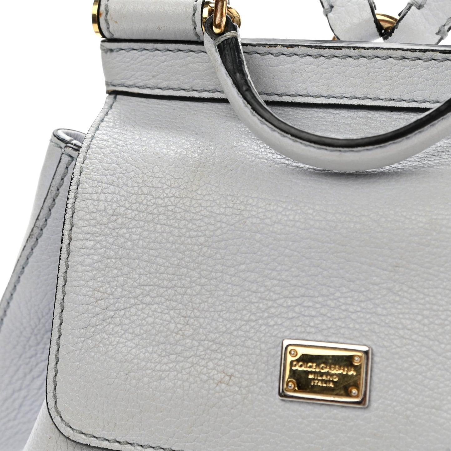 Pebbled Calfskin Sicily Backpack Light Blue
