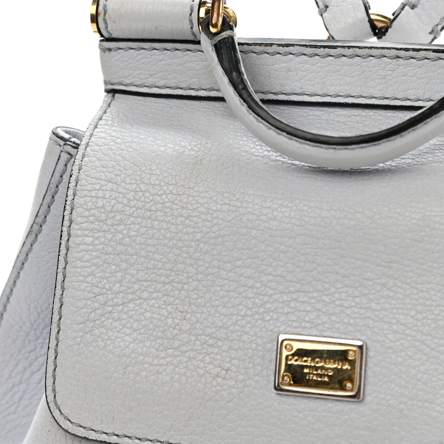 Dolce & Gabbana Pebbled Calfskin Sicily Backpack Light Blue 13 of 16